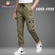 OWLLADE Cargo Jogger Pants for Kids Boy CD325 in Green B02 4T-2