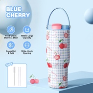 MODOFO 32oz Tumbler Thermos Bottle with Straw Aesthetic Tumbler Botol Air Aquaflask Tumbler Stainles