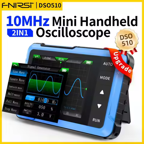 FNIRSI New DSO510 DSO152 DSO153 Mini Handheld Digital 2 IN 1 Oscilloscope Portable 48MS/s 10MHz Band