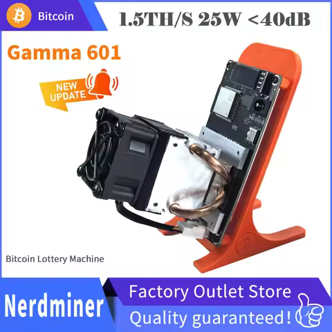 2026 Upgraded Gamma 601/602 1.5TH/s SHA256 Bitcoin Miner | 20W Ultra Low Power Home ASIC Crypto Mini