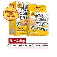 Cát Vệ Sinh Cho Mèo Đậu Nành Mix Đất Sét CATURE 7L = 2.8kg - Hương Sữa - [Nông Trại Thú Cưng]
