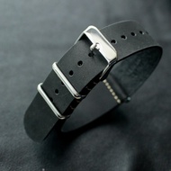 Vintage Dây Đeo Đồng Hồ Da Ngựa NATO Mờ Chính Hãng Dây Da Cho 18 20 22 24MM Mỏng Thiết Kế Khóa Pin