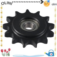 OLINI Convex Idler Gear, 13 Tooth C45 Carbon Steel Chain Idler Sprocket, with Insert 10mm Bore 1/2" 