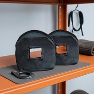 2 Pieces Padded Textile Saddle Pouch Rounded Top Equestrian Gear