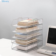 IVORY Stackable File Rack, Desktop Organizer File Organizer A4 File Storage Tray, Simple Papers Rack