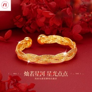 XT Jewellery Korea 24k Braided Bracelet Woman Wedding 916 Original Gold Plated