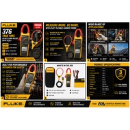 Fluke 376 True RMS Clamp Meter AC/DC 1000A with iFlex® Flexible Current Probe 2500A AC, Prob Arus Fl