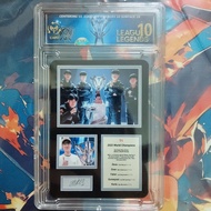 TI FAKER certified frame painting in slab label frame 10 Point Signed LOL 1458 PSA 5a