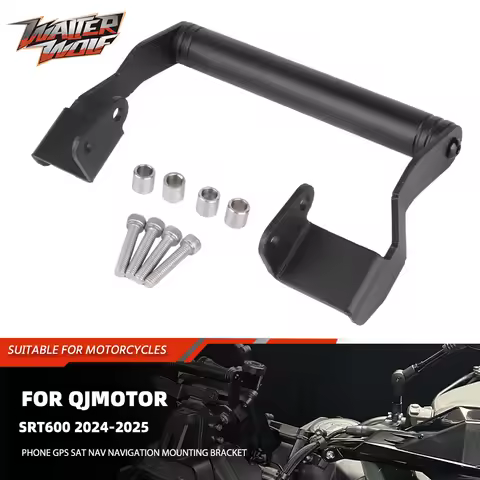 Motorycle GPS Navigation Mobile Phone Bar Extension Bracket Holder Sat Nav Mounting For QJMOTOR SRT6