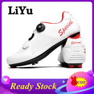 LiYu Road BIke Shoes For Men Outdoor Cycling Shoes Men Women Cleat Road Shoes Self-Locking Professional Racing Sneakers Flats Road Cycling Shoes Unisex Breathable Mtb Shoes Shimano Bicycle Shoes Black White