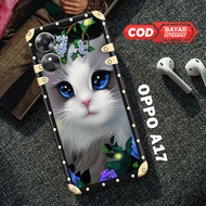 Softcase Glass Kaca OPPO A17 [R01] Logo Kucing - Casing HP - kesing HP OPPO A17 - Case HP OPPO A17 - Case OPPO A17 - Casing HP OPPO A17 - OPPO A17 - Sarung HP OPPO A17 - Custom Case - Casing OPPO A17 - Kesing - KINGS IDN