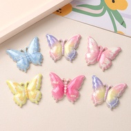 10pcs Words Printed Nice Butterfly Resin Charms for DIY (2-166)