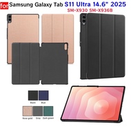 For Samsung Galaxy Tab S11 Ultra 14.6" 2025 Ultra thin tablet leather flip Shell Cove For Samsung SM