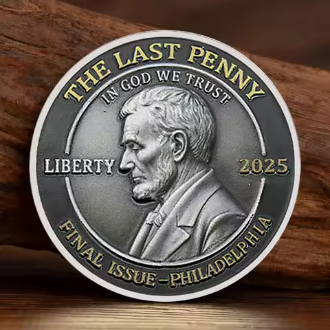 Ancient Silver Plated Lincoln Commemorative The President of The United States 2025 Collectible Coin