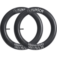 YUNSCM 2-PCS 14" Heavy Duty Bike Tubes 14x1.75/2.25 Schrader Valve 45/57-254 Inner Tubes Compatible 
