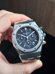 Audemars Piguet 25860ST Royal Oak Chronograph Kasparov Blue Dial Mini Petite Tapisserie Dial Chrono 