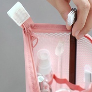 Folding Zipper Travel Makeup Brush Bag Portable Mesh Bag Organizer Makeup Travel Toothbrush I8i4