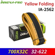 INNOVA 700Cx32C/35C/38C Gravel Bike Tire Yellow Edge Black Color Wired Folding Tire Folded Road Bicy