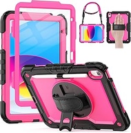 HXCASEAC Case for iPad (A16) 11th/10th Generation 2025/2022, with Pencil Holder, Screen Protector, H