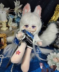 【全新半價/全球只此一隻】公仔 毛公仔 20cm 棉花娃娃 有可動骨架 有可拆耳尾 Fate Stay Night FGO 屬性娃 Fate/fgo Fate Grand Order 廢狗 同人 梅林