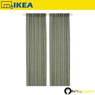 [𝐎𝐡𝐌𝐲𝐋𝐢𝐠𝐡𝐭] IKEA DYTAG Curtains (1 Pair) 145cm*250cm - Grey Green