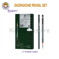 Giorgione Sketch Pencil Set 12pcs/set 2H/HB/2B/4B/8B G-08012 Sketch Pencil/ 1 Set