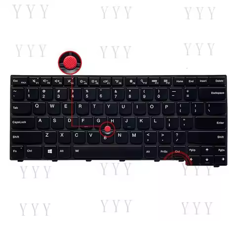 Y+ US Keyboard with Backlit Pointer for Lenovo Thinkpad T450 T460 T450S
