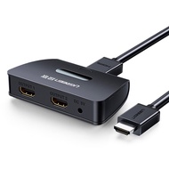 สาย HDMI Green Union Splitter 1 ใน 2 ออก อุปกรณ์เสริมวิดีโอ HD แบบแยกจอ 4K ความละเอียดสูง ช่องเสียบ