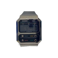 CASIO Men's Watch Analog Stainless BLK SLV SS A100WE Direct from Japan Secondhand