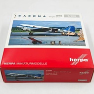 Herpa 1/500 Douglas DC-3 Passenger Aircraft Model Belgium Airlines Simulation Ornaments573399