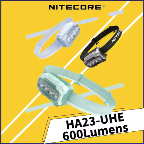 NITECORE HA23 UHE Lightweight AAA Headlamp 3 Color Temperatures 600 Lumens Headlight IP68 for Night 