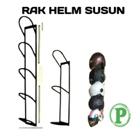 GANTUNGAN Helmet Rack, Helmet Hook, Iron Wall, 5 Tiers, 4 Tiers, 3 Tiers, Strong