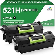 LeciRoba 521H for Lexmark 521H 52D1H00 62D1H00 52D1000 62D1000 Black Toner Cartridge for Lexmark MS7