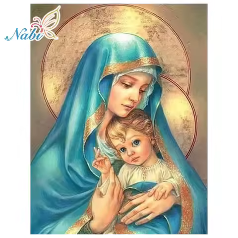 5d diy diamond painting full square Diamond embroidery religion nossa senhora - diamond mosaic daimo