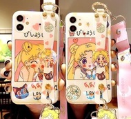 包郵 美少女戰士 腕帶手機殼連掛繩 iphone case 💕iphone 12/SE2/7/7+/8/8+/X/XR/XS Max/11/11pro/11pro max/12/12mini/12pr