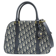 藍色 提花帆布 D-Vibe 保齡球包 兩用包【Dior 迪奧 】 M1341UTZQ