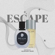 Deilaa Perfume Inspired By Ck Escape 30ML & 10ML EDP Long Lasting (Minyak Wangi Lelaki)