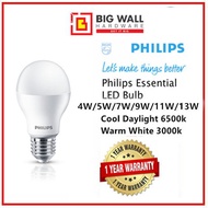 Philips Essential LED Bulb (4W / 5W / 7W / 9W / 11W / 13W) E27 220-240V Cool Daylight 6500k / Warm White 3000k