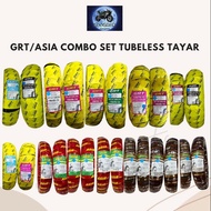GRT/ASIA/VIVA/NORTON COMBO SET TUBELESS TAYAR 14 INCH - BUNGA SPORT RIM & BUNGA ROSSO