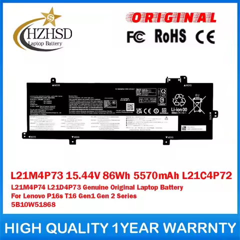 L21M4P73 15.44V 86Wh 5570mAh L21C4P72 L21M4P74 L21D4P73 Genuine Original Laptop Battery For Lenovo P