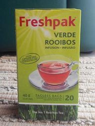 (缺貨中)南非國寶茶。綠茶。Freshpak - Green Rooibos tea 原味 (20入，小包裝)