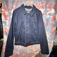 90% new the north face black label zippers indigo denim jacket button up size M cordura coolmax 材質 深