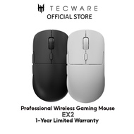 TECWARE EX2 PROFESSIONAL GAMING MOUSE - 2.4GHz + BLUETOOTH WIRELESS + WIRED CONNECTION - BLACK / WHI