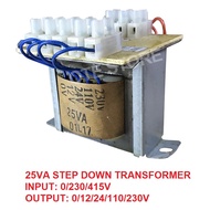 Step Down Power Transformers 25VA (Input Volt : AC 230/415V, Output Volt: AC 12/24/110/240V)
