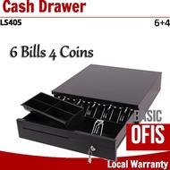 6 Bill 4 Coin Heavy Duty Cash Drawer with Metal Keylock RJ11 405C
