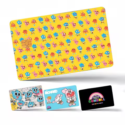 The-Amazing World G-Gumball 100% Hot Sale Amine Credit Debit Bank Card Bus Card Film Skin Sticker