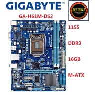MOTHERBOARD, GIGABYTE GA-H61M-DS2 LGA SOCKET 1155 Micro ATX