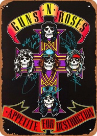 Guns N Roses Guns N Roses Metal Tin Sign Poster Vintage Art Wall Decor 12 x 8 inch