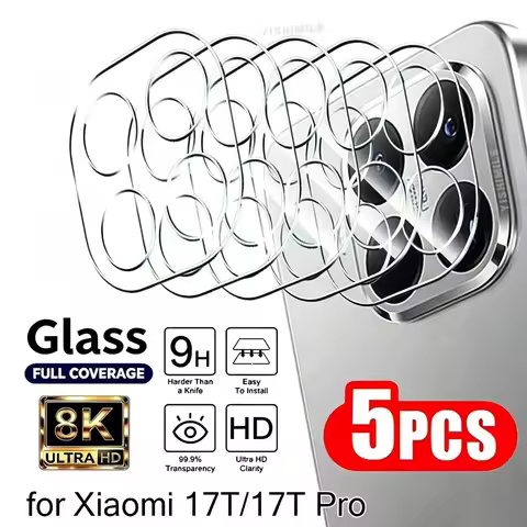 NNBILI 5pcs Ultra HD Camera Lens Protector Glass,for Xiaomi 17T Pro 17 17T 15T Pro 15 Pro 14T, Full