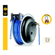 ZECA ITALY 8931 Aluminium/Steel Housing, Extra Long Hose, Air / Water Washing, Gardening Hose Reels 32mtr of 1/2" 20bar